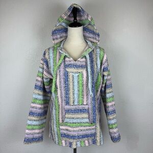 EMISA Striped Multicolor Women's Small‎ Baja Hoodie